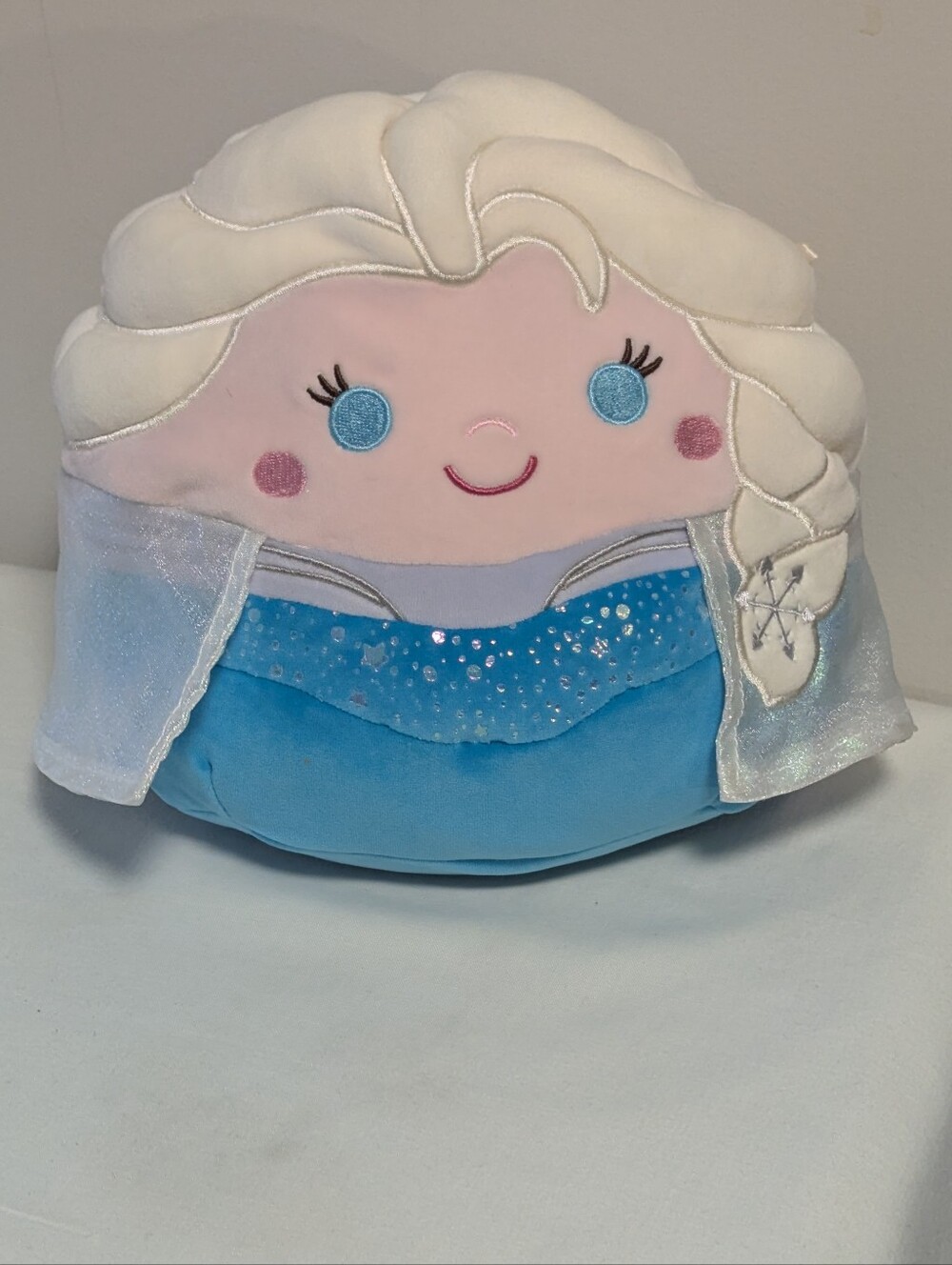Kellytoy Disney Squishmallows Elsa Frozen Plush. 8 Inches Tall.